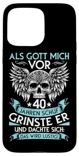 Als Gott mich vor 40 Jahren schuf 40. Geburtstagsfeier Hülle für iPhone 15 Pro Max Als Gott mich vor 40 Jahren schuf 40. Geburtstagsfeier Hülle für iPhone 15 Pro Max von Feier Party 40. Geburtstag Feiern Männer