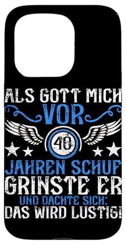 Als Gott mich vor 40 Jahren schuf 40. Geburtstagsfeier Hülle für iPhone 15 Pro Als Gott mich vor 40 Jahren schuf 40. Geburtstagsfeier Hülle für iPhone 15 Pro von Feier Party 40. Geburtstag Feiern Männer