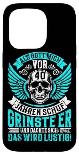 Als Gott mich vor 40 Jahren schuf 40. Geburtstagsfeier Hülle für iPhone 15 Pro von Feier Party 40. Geburtstag Feiern Männer