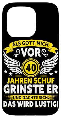 Als Gott mich vor 40 Jahren schuf 40. Geburtstagsfeier Hülle für iPhone 15 Pro Als Gott mich vor 40 Jahren schuf 40. Geburtstagsfeier Hülle für iPhone 15 Pro von Feier Party 40. Geburtstag Feiern Männer