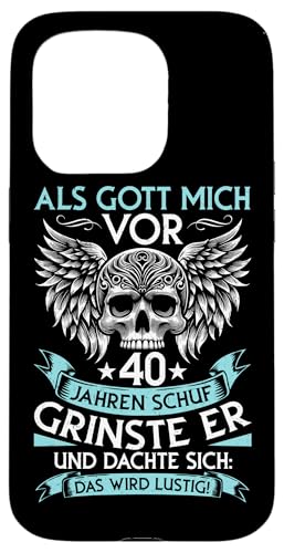 Als Gott mich vor 40 Jahren schuf 40. Geburtstagsfeier Hülle für iPhone 15 Pro Als Gott mich vor 40 Jahren schuf 40. Geburtstagsfeier Hülle für iPhone 15 Pro von Feier Party 40. Geburtstag Feiern Männer