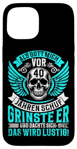Als Gott mich vor 40 Jahren schuf 40. Geburtstagsfeier Hülle für iPhone 15 Als Gott mich vor 40 Jahren schuf 40. Geburtstagsfeier Hülle für iPhone 15 von Feier Party 40. Geburtstag Feiern Männer