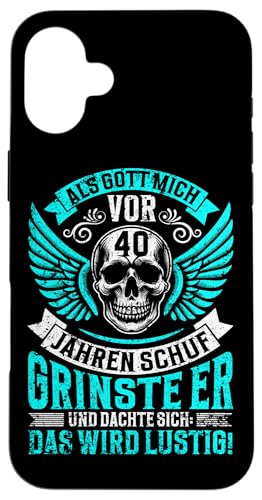 Als Gott mich vor 40 Jahren schuf 40. Geburtstagsfeier Hülle für iPhone 16 Plus Als Gott mich vor 40 Jahren schuf 40. Geburtstagsfeier Hülle für iPhone 16 Plus von Feier Party 40. Geburtstag Feiern Männer