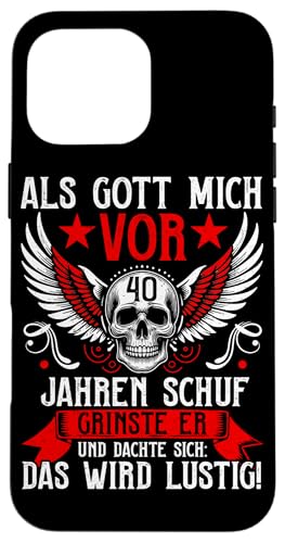 Als Gott mich vor 40 Jahren schuf 40. Geburtstagsfeier Hülle für iPhone 16 Pro Max Als Gott mich vor 40 Jahren schuf 40. Geburtstagsfeier Hülle für iPhone 16 Pro Max von Feier Party 40. Geburtstag Feiern Männer