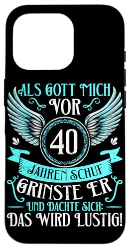 Als Gott mich vor 40 Jahren schuf 40. Geburtstagsfeier Hülle für iPhone 16 Pro Als Gott mich vor 40 Jahren schuf 40. Geburtstagsfeier Hülle für iPhone 16 Pro von Feier Party 40. Geburtstag Feiern Männer