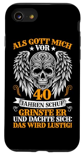 Als Gott mich vor 40 Jahren schuf 40. Geburtstagsfeier Hülle für iPhone SE (2020) / 7 / 8 von Feier Party 40. Geburtstag Feiern Männer