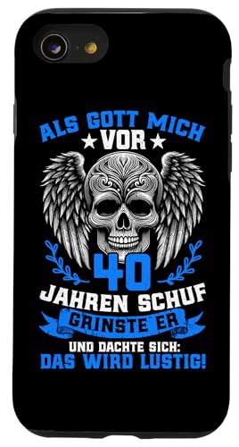 Als Gott mich vor 40 Jahren schuf 40. Geburtstagsfeier Hülle für iPhone SE (2020) / 7 / 8 von Feier Party 40. Geburtstag Feiern Männer