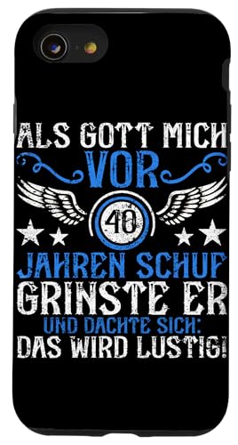 Als Gott mich vor 40 Jahren schuf 40. Geburtstagsfeier Hülle für iPhone SE (2020) / 7 / 8 von Feier Party 40. Geburtstag Feiern Männer