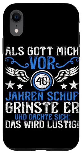 Als Gott mich vor 40 Jahren schuf 40. Geburtstagsfeier Hülle für iPhone XR Als Gott mich vor 40 Jahren schuf 40. Geburtstagsfeier Hülle für iPhone XR von Feier Party 40. Geburtstag Feiern Männer