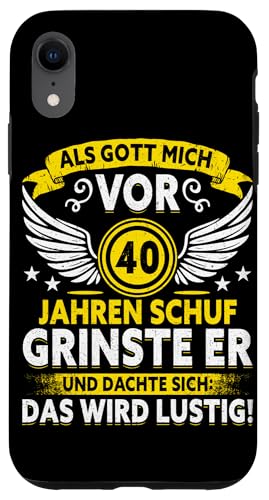 Als Gott mich vor 40 Jahren schuf 40. Geburtstagsfeier Hülle für iPhone XR Als Gott mich vor 40 Jahren schuf 40. Geburtstagsfeier Hülle für iPhone XR von Feier Party 40. Geburtstag Feiern Männer