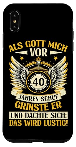 Als Gott mich vor 40 Jahren schuf 40. Geburtstagsfeier Hülle für iPhone XS Max Als Gott mich vor 40 Jahren schuf 40. Geburtstagsfeier Hülle für iPhone XS Max von Feier Party 40. Geburtstag Feiern Männer