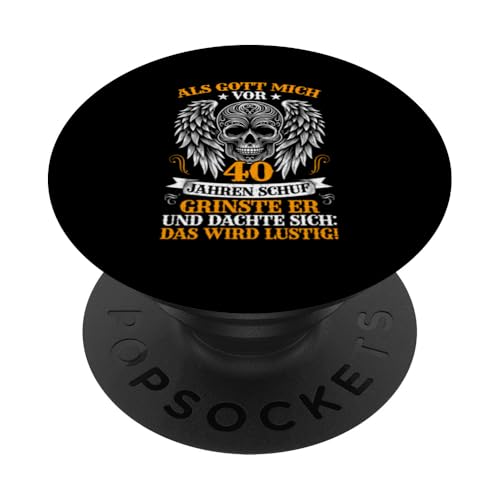 Als Gott mich vor 40 Jahren schuf 40. Geburtstagsfeier PopSockets Klebender PopGrip Als Gott mich vor 40 Jahren schuf 40. Geburtstagsfeier PopSockets Klebender PopGrip von Feier Party 40. Geburtstag Feiern Männer