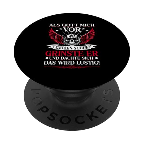 Als Gott mich vor 40 Jahren schuf 40. Geburtstagsfeier PopSockets Klebender PopGrip Als Gott mich vor 40 Jahren schuf 40. Geburtstagsfeier PopSockets Klebender PopGrip von Feier Party 40. Geburtstag Feiern Männer
