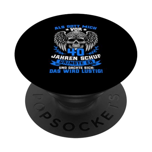 Als Gott mich vor 40 Jahren schuf 40. Geburtstagsfeier PopSockets Klebender PopGrip Als Gott mich vor 40 Jahren schuf 40. Geburtstagsfeier PopSockets Klebender PopGrip von Feier Party 40. Geburtstag Feiern Männer