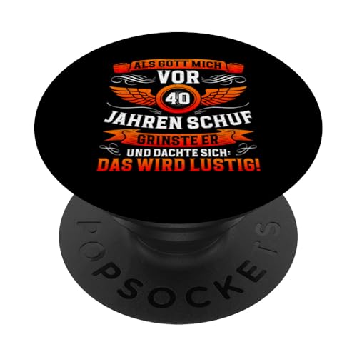 Als Gott mich vor 40 Jahren schuf 40. Geburtstagsfeier PopSockets Klebender PopGrip Als Gott mich vor 40 Jahren schuf 40. Geburtstagsfeier PopSockets Klebender PopGrip von Feier Party 40. Geburtstag Feiern Männer