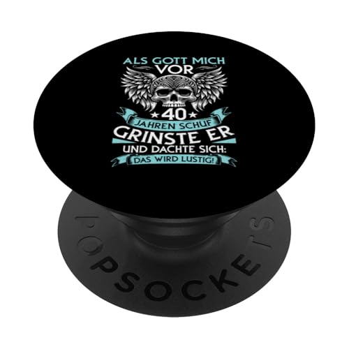 Als Gott mich vor 40 Jahren schuf 40. Geburtstagsfeier PopSockets Klebender PopGrip Als Gott mich vor 40 Jahren schuf 40. Geburtstagsfeier PopSockets Klebender PopGrip von Feier Party 40. Geburtstag Feiern Männer