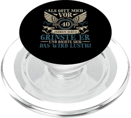 Als Gott mich vor 40 Jahren schuf 40. Geburtstagsfeier PopSockets PopGrip für MagSafe Als Gott mich vor 40 Jahren schuf 40. Geburtstagsfeier PopSockets PopGrip für MagSafe von Feier Party 40. Geburtstag Feiern Männer