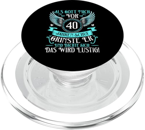 Als Gott mich vor 40 Jahren schuf 40. Geburtstagsfeier PopSockets PopGrip für MagSafe Als Gott mich vor 40 Jahren schuf 40. Geburtstagsfeier PopSockets PopGrip für MagSafe von Feier Party 40. Geburtstag Feiern Männer