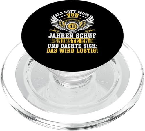 Als Gott mich vor 40 Jahren schuf 40. Geburtstagsfeier PopSockets PopGrip für MagSafe Als Gott mich vor 40 Jahren schuf 40. Geburtstagsfeier PopSockets PopGrip für MagSafe von Feier Party 40. Geburtstag Feiern Männer