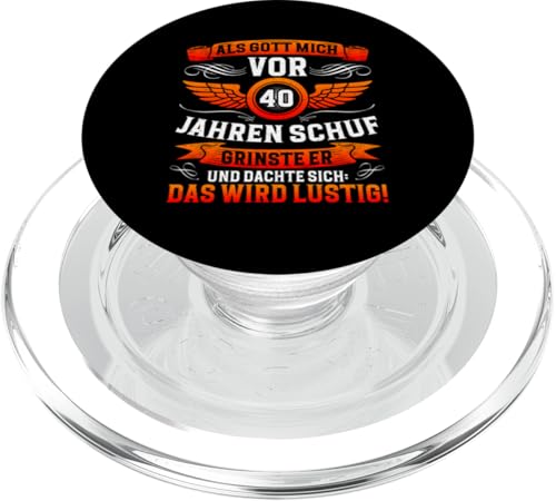 Als Gott mich vor 40 Jahren schuf 40. Geburtstagsfeier PopSockets PopGrip für MagSafe Als Gott mich vor 40 Jahren schuf 40. Geburtstagsfeier PopSockets PopGrip für MagSafe von Feier Party 40. Geburtstag Feiern Männer
