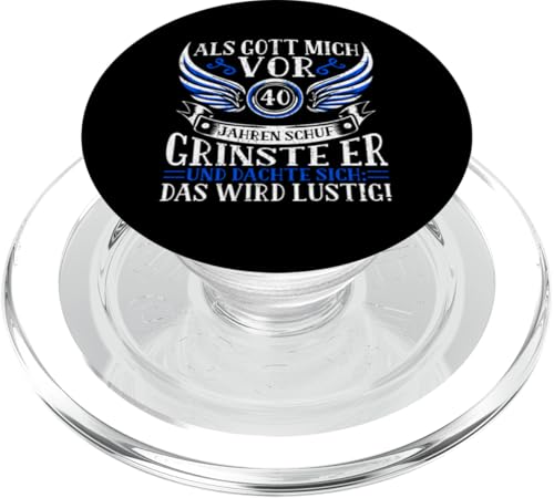 Als Gott mich vor 40 Jahren schuf 40. Geburtstagsfeier PopSockets PopGrip für MagSafe Als Gott mich vor 40 Jahren schuf 40. Geburtstagsfeier PopSockets PopGrip für MagSafe von Feier Party 40. Geburtstag Feiern Männer