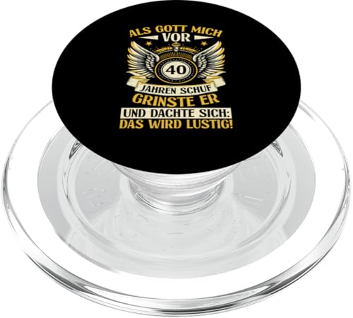Als Gott mich vor 40 Jahren schuf 40. Geburtstagsfeier PopSockets PopGrip für MagSafe Als Gott mich vor 40 Jahren schuf 40. Geburtstagsfeier PopSockets PopGrip für MagSafe von Feier Party 40. Geburtstag Feiern Männer