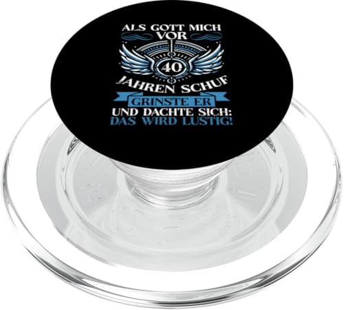 Als Gott mich vor 40 Jahren schuf 40. Geburtstagsfeier PopSockets PopGrip für MagSafe Als Gott mich vor 40 Jahren schuf 40. Geburtstagsfeier PopSockets PopGrip für MagSafe von Feier Party 40. Geburtstag Feiern Männer