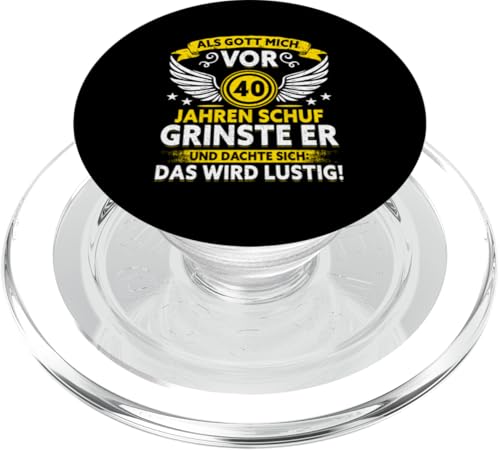 Als Gott mich vor 40 Jahren schuf 40. Geburtstagsfeier PopSockets PopGrip für MagSafe Als Gott mich vor 40 Jahren schuf 40. Geburtstagsfeier PopSockets PopGrip für MagSafe von Feier Party 40. Geburtstag Feiern Männer