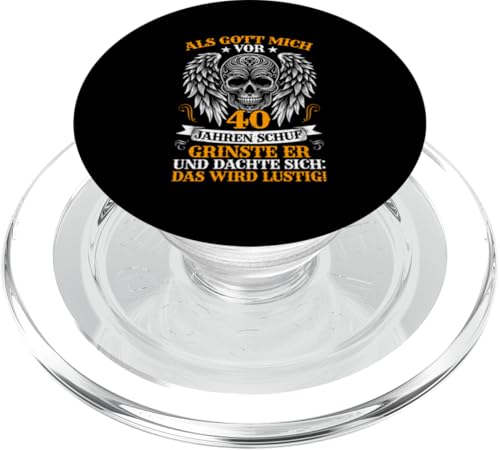 Als Gott mich vor 40 Jahren schuf 40. Geburtstagsfeier PopSockets PopGrip für MagSafe Als Gott mich vor 40 Jahren schuf 40. Geburtstagsfeier PopSockets PopGrip für MagSafe von Feier Party 40. Geburtstag Feiern Männer