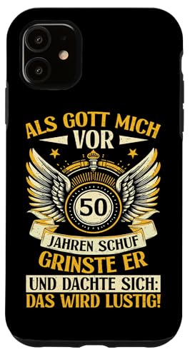 Als Gott mich vor 50 Jahren schuf 50. Geburtstagsfeier Hülle für iPhone 11 Als Gott mich vor 50 Jahren schuf 50. Geburtstagsfeier Hülle für iPhone 11 von Feier Party 50. Geburtstag Feiern Männer
