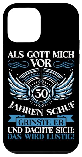 Als Gott mich vor 50 Jahren schuf 50. Geburtstagsfeier Hülle für iPhone 12 mini Als Gott mich vor 50 Jahren schuf 50. Geburtstagsfeier Hülle für iPhone 12 mini von Feier Party 50. Geburtstag Feiern Männer