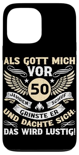 Als Gott mich vor 50 Jahren schuf 50. Geburtstagsfeier Hülle für iPhone 13 Pro Max Als Gott mich vor 50 Jahren schuf 50. Geburtstagsfeier Hülle für iPhone 13 Pro Max von Feier Party 50. Geburtstag Feiern Männer