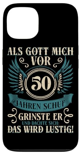 Als Gott mich vor 50 Jahren schuf 50. Geburtstagsfeier Hülle für iPhone 13 Als Gott mich vor 50 Jahren schuf 50. Geburtstagsfeier Hülle für iPhone 13 von Feier Party 50. Geburtstag Feiern Männer