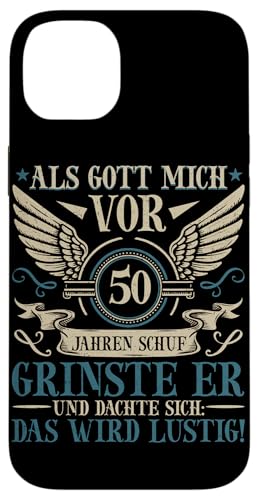 Als Gott mich vor 50 Jahren schuf 50. Geburtstagsfeier Hülle für iPhone 14 Plus Als Gott mich vor 50 Jahren schuf 50. Geburtstagsfeier Hülle für iPhone 14 Plus von Feier Party 50. Geburtstag Feiern Männer