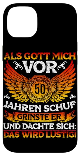 Als Gott mich vor 50 Jahren schuf 50. Geburtstagsfeier Hülle für iPhone 14 Plus Als Gott mich vor 50 Jahren schuf 50. Geburtstagsfeier Hülle für iPhone 14 Plus von Feier Party 50. Geburtstag Feiern Männer