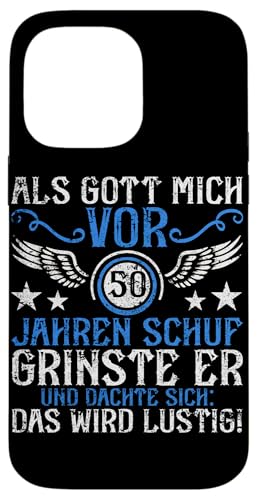 Als Gott mich vor 50 Jahren schuf 50. Geburtstagsfeier Hülle für iPhone 14 Pro Max Als Gott mich vor 50 Jahren schuf 50. Geburtstagsfeier Hülle für iPhone 14 Pro Max von Feier Party 50. Geburtstag Feiern Männer