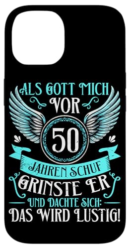 Als Gott mich vor 50 Jahren schuf 50. Geburtstagsfeier Hülle für iPhone 14 Als Gott mich vor 50 Jahren schuf 50. Geburtstagsfeier Hülle für iPhone 14 von Feier Party 50. Geburtstag Feiern Männer