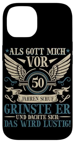 Als Gott mich vor 50 Jahren schuf 50. Geburtstagsfeier Hülle für iPhone 14 Als Gott mich vor 50 Jahren schuf 50. Geburtstagsfeier Hülle für iPhone 14 von Feier Party 50. Geburtstag Feiern Männer