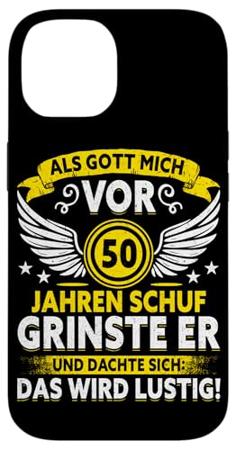 Als Gott mich vor 50 Jahren schuf 50. Geburtstagsfeier Hülle für iPhone 14 Als Gott mich vor 50 Jahren schuf 50. Geburtstagsfeier Hülle für iPhone 14 von Feier Party 50. Geburtstag Feiern Männer