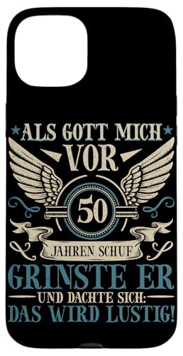 Als Gott mich vor 50 Jahren schuf 50. Geburtstagsfeier Hülle für iPhone 15 Plus Als Gott mich vor 50 Jahren schuf 50. Geburtstagsfeier Hülle für iPhone 15 Plus von Feier Party 50. Geburtstag Feiern Männer