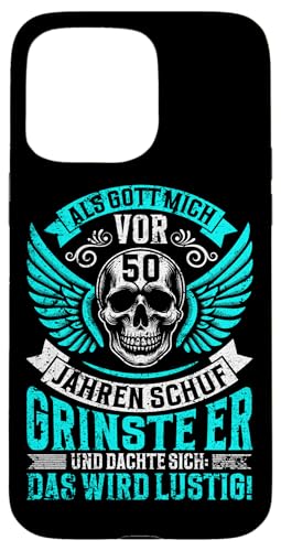 Als Gott mich vor 50 Jahren schuf 50. Geburtstagsfeier Hülle für iPhone 15 Pro Max Als Gott mich vor 50 Jahren schuf 50. Geburtstagsfeier Hülle für iPhone 15 Pro Max von Feier Party 50. Geburtstag Feiern Männer