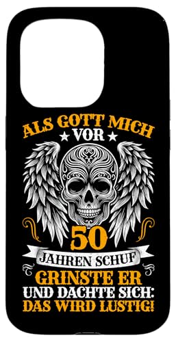 Als Gott mich vor 50 Jahren schuf 50. Geburtstagsfeier Hülle für iPhone 15 Pro Als Gott mich vor 50 Jahren schuf 50. Geburtstagsfeier Hülle für iPhone 15 Pro von Feier Party 50. Geburtstag Feiern Männer