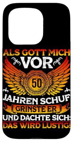 Als Gott mich vor 50 Jahren schuf 50. Geburtstagsfeier Hülle für iPhone 15 Pro Als Gott mich vor 50 Jahren schuf 50. Geburtstagsfeier Hülle für iPhone 15 Pro von Feier Party 50. Geburtstag Feiern Männer