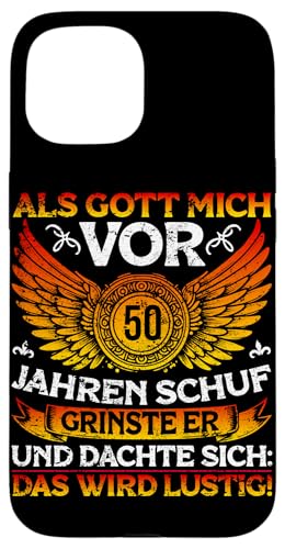Als Gott mich vor 50 Jahren schuf 50. Geburtstagsfeier Hülle für iPhone 15 Als Gott mich vor 50 Jahren schuf 50. Geburtstagsfeier Hülle für iPhone 15 von Feier Party 50. Geburtstag Feiern Männer
