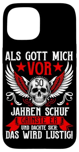 Als Gott mich vor 50 Jahren schuf 50. Geburtstagsfeier Hülle für iPhone 15 Als Gott mich vor 50 Jahren schuf 50. Geburtstagsfeier Hülle für iPhone 15 von Feier Party 50. Geburtstag Feiern Männer