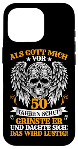 Als Gott mich vor 50 Jahren schuf 50. Geburtstagsfeier Hülle für iPhone 16 Pro Als Gott mich vor 50 Jahren schuf 50. Geburtstagsfeier Hülle für iPhone 16 Pro von Feier Party 50. Geburtstag Feiern Männer