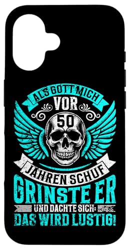 Als Gott mich vor 50 Jahren schuf 50. Geburtstagsfeier Hülle für iPhone 16 Als Gott mich vor 50 Jahren schuf 50. Geburtstagsfeier Hülle für iPhone 16 von Feier Party 50. Geburtstag Feiern Männer