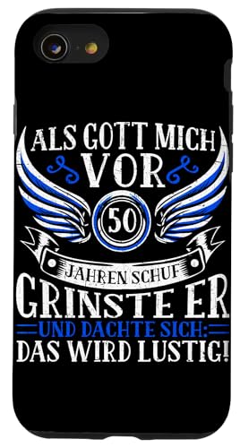 Als Gott mich vor 50 Jahren schuf 50. Geburtstagsfeier Hülle für iPhone SE (2020) / 7 / 8 von Feier Party 50. Geburtstag Feiern Männer