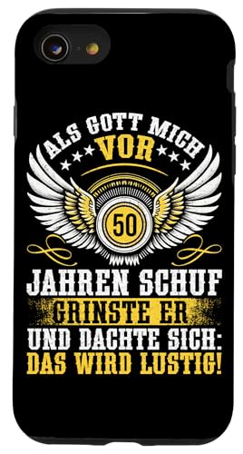 Als Gott mich vor 50 Jahren schuf 50. Geburtstagsfeier Hülle für iPhone SE (2020) / 7 / 8 von Feier Party 50. Geburtstag Feiern Männer
