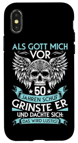 Als Gott mich vor 50 Jahren schuf 50. Geburtstagsfeier Hülle für iPhone X/XS Als Gott mich vor 50 Jahren schuf 50. Geburtstagsfeier Hülle für iPhone X/XS von Feier Party 50. Geburtstag Feiern Männer